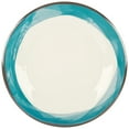 thumbnail image 1 of G.E.T. 7.5" Blue/ Ivory Heavy-Duty Wide Rim Melamine Salad Plate (Set of 4), 1 of 2