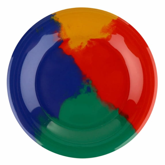 G.E.T. 7.5" Multicolor Heavy-Duty Wide Rim Melamine Salad Plate (Set of 4)