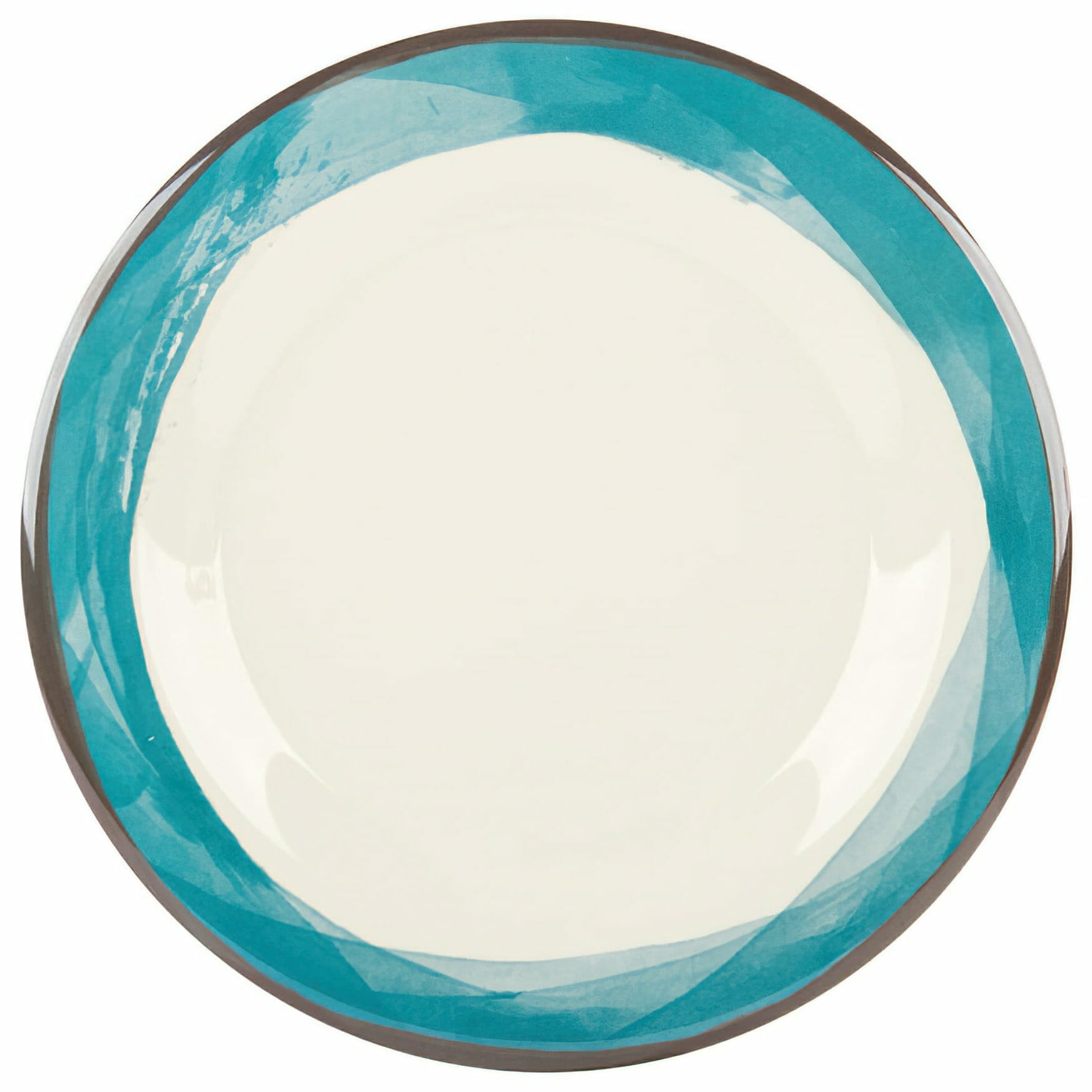 9'' Blue and Ivory Melamine Salad/Dessert Plate Set