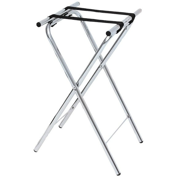 G.E.T. Chrome Metal Serving Tray Stand - 19 1/4"L x 15"W x 31 1/4"H