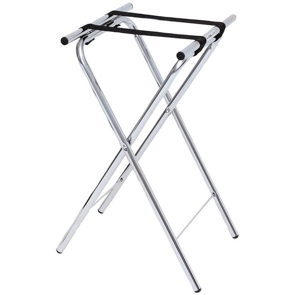 G.E.T. Commercial Folding Waiter's Tray Stand for Restaurants, 32", Silver