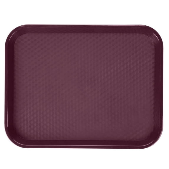 G.E.T. FT-14-BU Cafeteria / Fast Food Plastic Tray, 14" x 11", Burgundy (Set of 12)