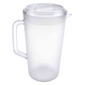 G.E.T. Heavy-Duty 1 Gallon Plastic Pitcher with Lid, Clear