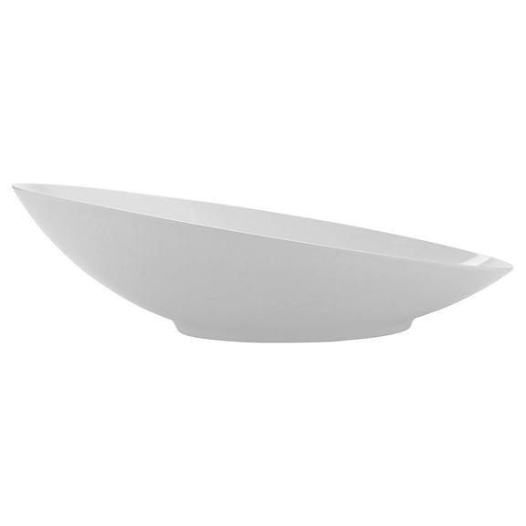G.E.T. Angled Cascading Serving Bowl for Salads, Snacks and Pasta, 2.5 Quart / 20", White