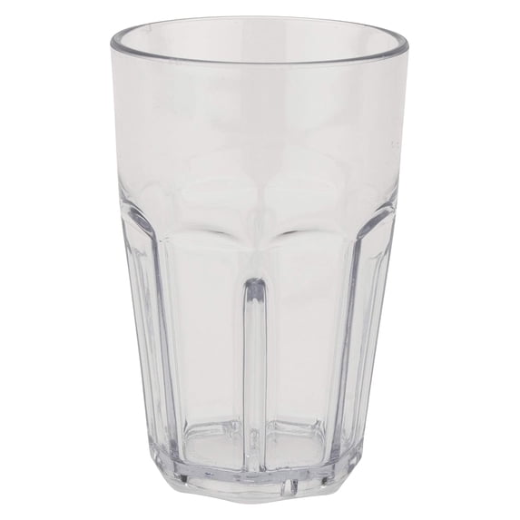 G.E.T. Heavy-Duty Faceted Shatterproof Tumbler, 10 Ounce, Clear (Set of 4)