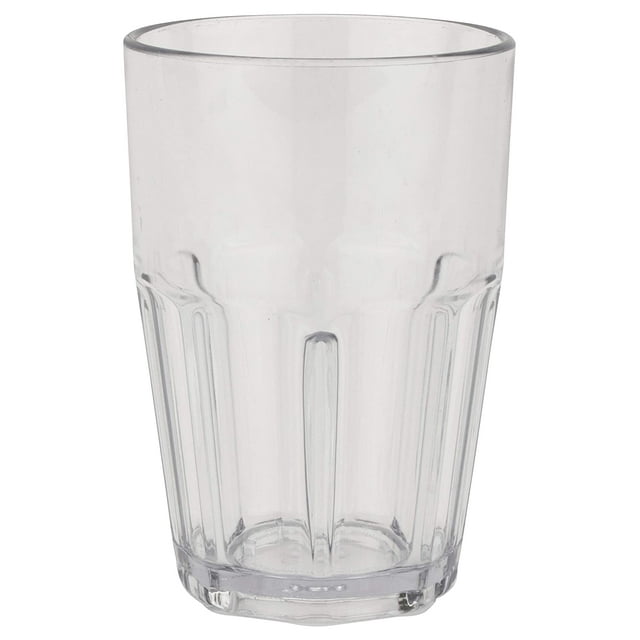 G.E.T. HeavyDuty Faceted Shatterproof Tumbler, 14 Ounce, Blue (Set of
