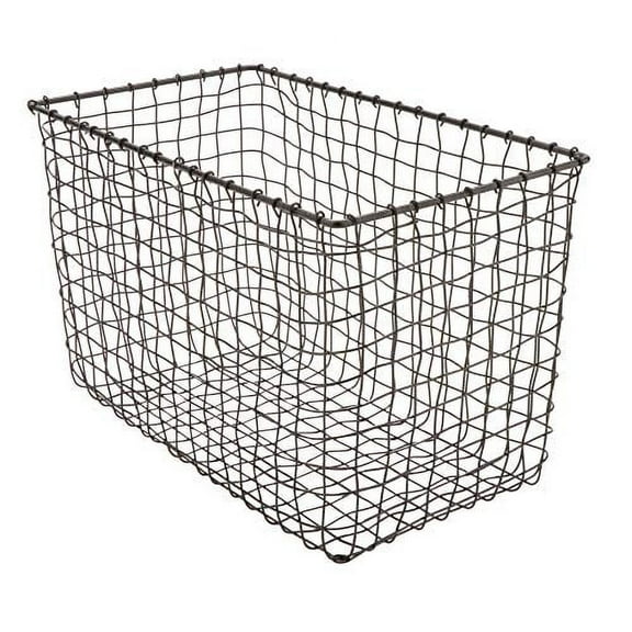 G.E.T. Heavy Duty Iron Wire Utility Storage Bin/Basket, Rectangular, 15" x 8" x 10"