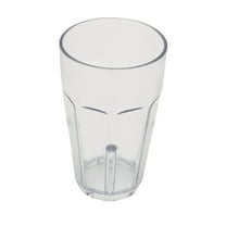 G.E.T. Heavy-Duty Shatterproof Faceted Plastic Tumbler, 20 Ounce, Clear (Set of 12)