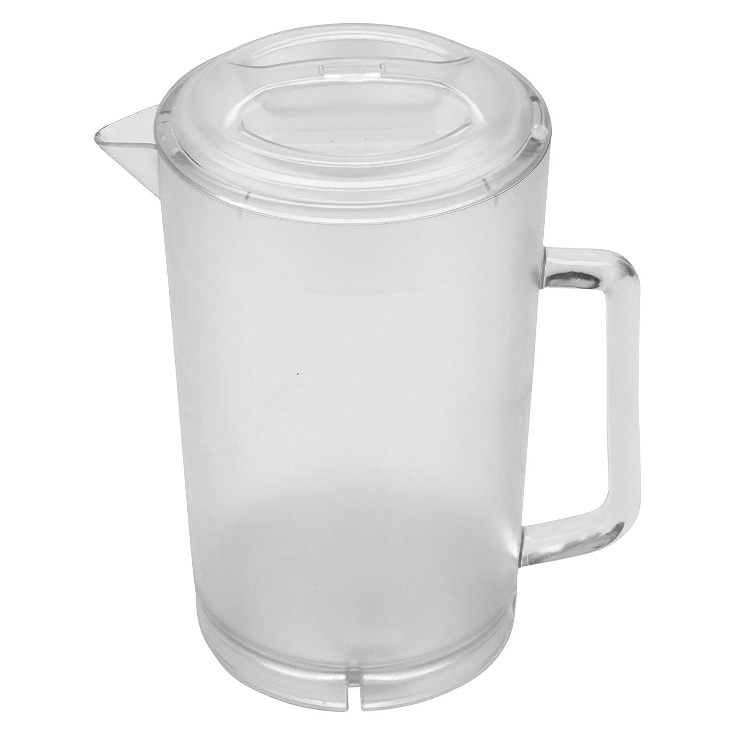 G.E.T. Heavy-Duty Shatterproof Plastic 2 Quart Pitcher with Lid (Case of 12)