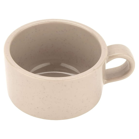 G.E.T. Heavy-Duty Shatterproof Plastic Coffee Cup / Mug, 10 Ounce, Sandstone (Set of 12)