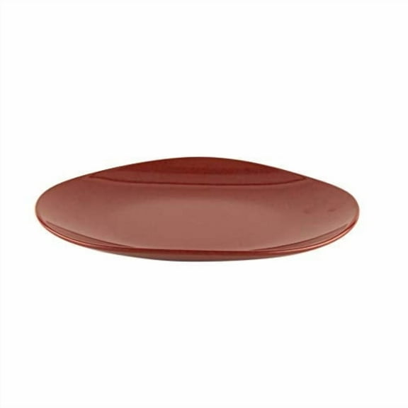 G.E.T. Heavy-Duty Shatterproof Plastic Oval Melamine Serving Platter, 15" x 11", Chili