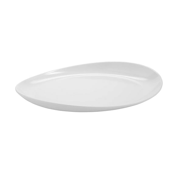 G.E.T. Osslo Collection Oval White Melamine Platter - 17"L x 10"W x 1/2"H