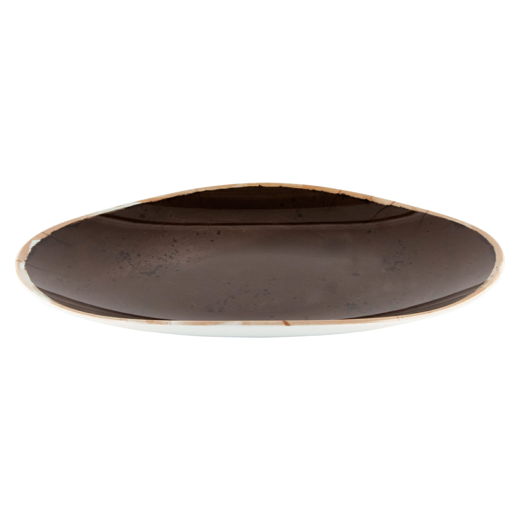 Brown Heavy-Duty Shatterproof Melamine Oval Serving Platter, 18" x 13"