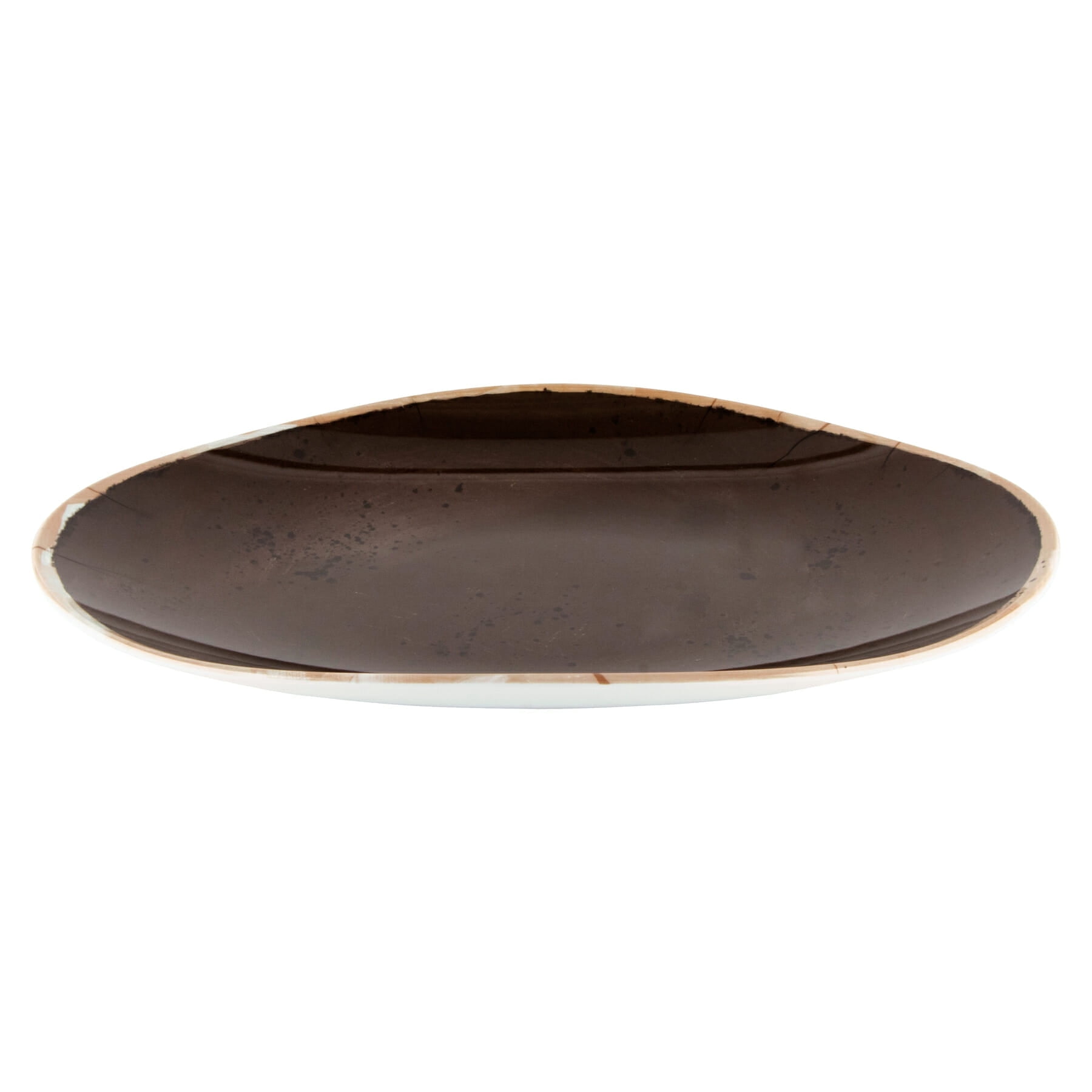 Brown Heavy-Duty Shatterproof Melamine Oval Serving Platter, 18" x 13"