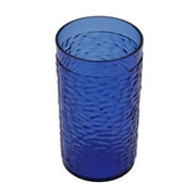 G.E.T. Heavy-Duty Shatterproof Plastic Pebbled Tumbler, 12 Ounce, Cobalt Blue (Set of 12)