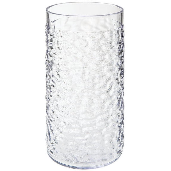 G.E.T. Heavy-Duty Shatterproof Plastic Pebbled Tumbler, 16 Ounce, Clear (Set of 4)