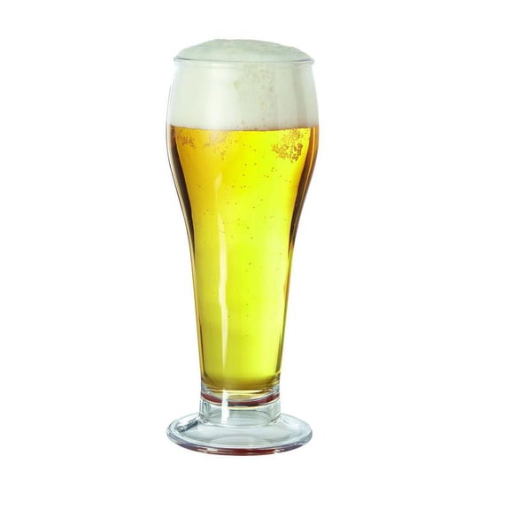 G.E.T. Heavy-Duty Shatterproof Plastic Pilsner Beer Glasses, 22 Ounce (Set of 12)