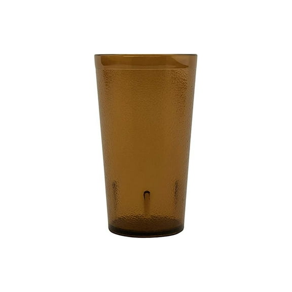 G.E.T. Heavy-Duty Shatterproof Stackable Plastic Tumbler Cups, BPA Free, 12 Ounce, Amber (Set of 4)