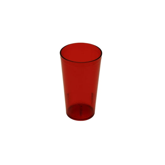 G.E.T. Heavy-Duty Shatterproof Stackable Plastic Tumbler Cups, BPA Free, 16 Ounce, Red (Set of 4)