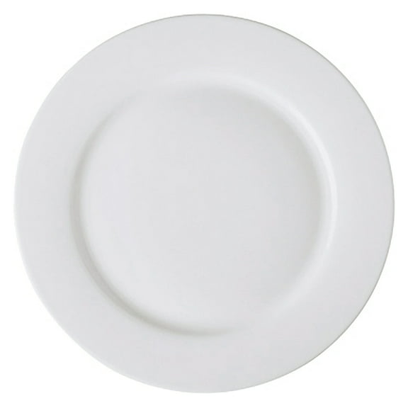 G.E.T. High-Strength Porcelain Coupe Plate, 8", White (Set of 12)