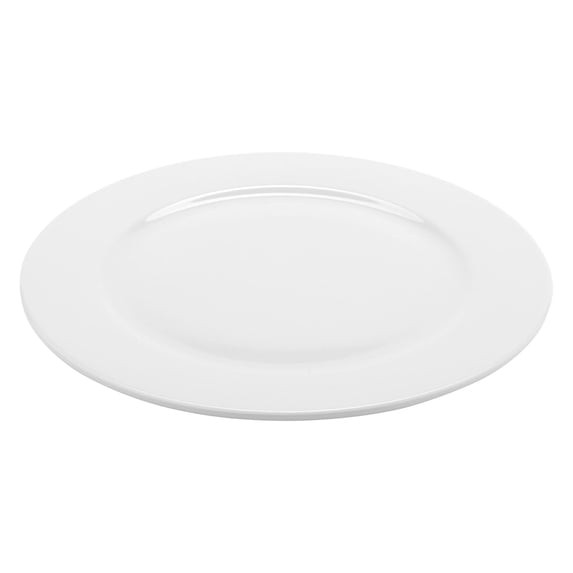 G.E.T. High-Strength Porcelain Rolled Edge Dinner Plate, 11", White (Set of 12)