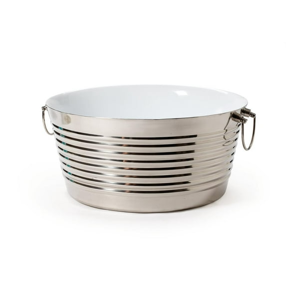 G.E.T. Insulated Stainless Steel Beverage Tub with White Interior, 3 Gallon, Sweatproof
