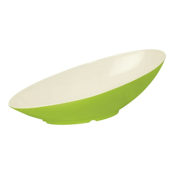 G.E.T. Keywest 2 1/2 qt Oval Keylime Green Melamine Bowl - 20"L x 10"W x 6"D #B-798-KL