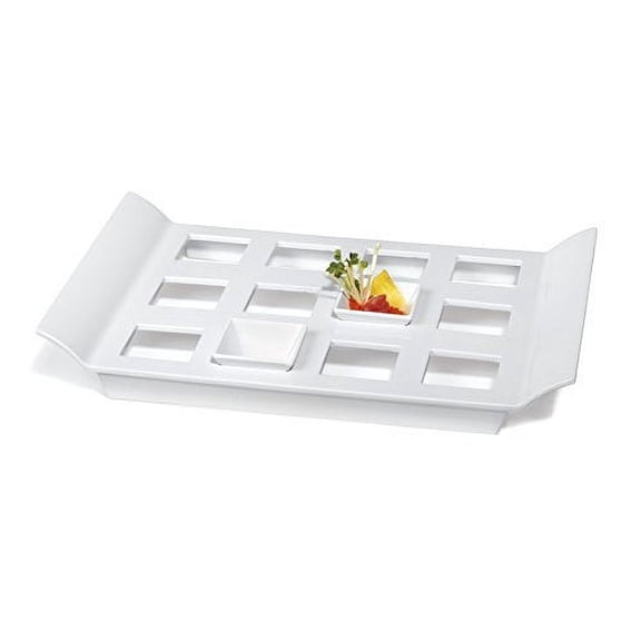 G.E.T. ML-292-W, San Michele Collection, White 18" x 13" Tray with 12 Square Slots for ML-257 Qty, 1