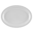thumbnail image 1 of G.E.T. Melamine Plastic Oval Serving / Dinner Platter, 13.25" x 9.75", White (Set of 12), 1 of 3
