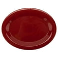 thumbnail image 1 of G.E.T. Melamine Plastic Oval Serving / Dinner Platter, 9.75" x 7.25", Cranberry (Set of 12), 1 of 3