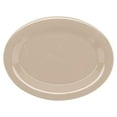 thumbnail image 1 of G.E.T. Melamine Plastic Oval Serving / Dinner Platter, 9.75" x 7.25", Sandstone (Set of 4), 1 of 3