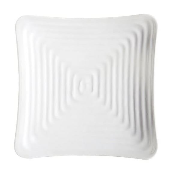 G. E. T. Melamine Plate, Square, Milano Series, 8.75," White