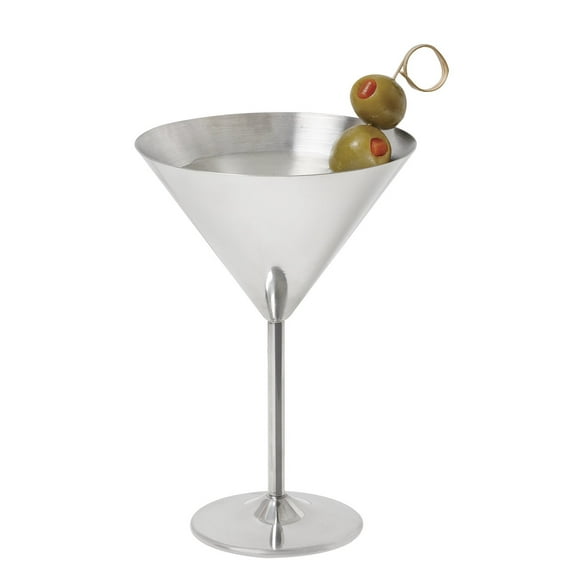 Winco SW-1612-SS 12 oz Stainless Steel Martini - 12.85 oz Rim-Full, 4.92 Top Dia., 7.15 in. Tall, 12 Piece, G.E.T. Copper Drinkware