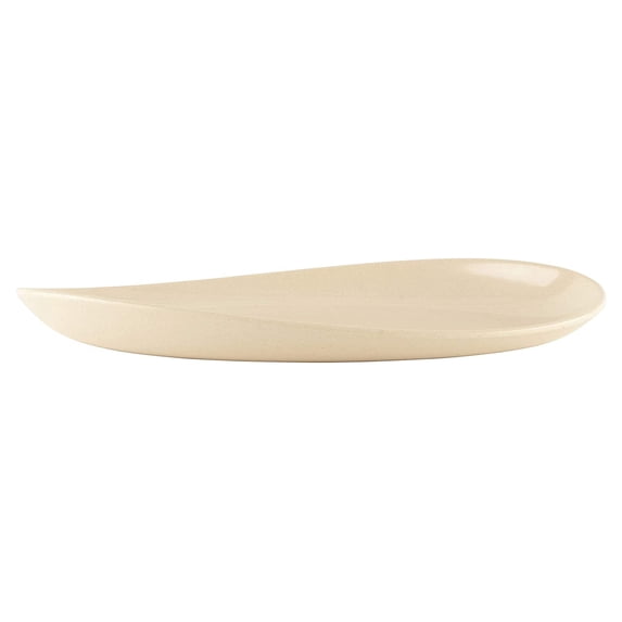 G.E.T. Heavy-Duty Shatterproof Plastic Oval Melamine Serving Platter, 17" x 10", Manila