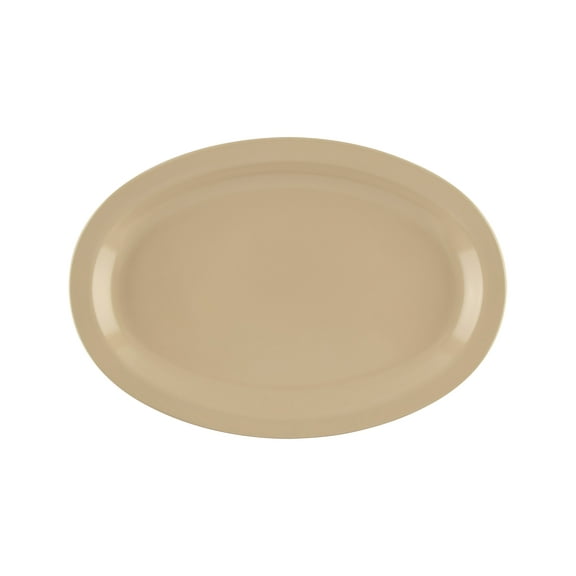 G.E.T. OP-612-T-EC Melamine Oval Serving Platter, 11.75" x 8.25", Tan(Set of 4)