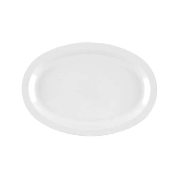 G.E.T. OP-612-W-EC Melamine Oval Serving Platter, 11.75" x 8.25", White (Set of 4)