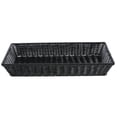 thumbnail image 1 of G.E.T. Rectangular Black Polypropylene Washable Basket - 20 3/4"L x 13"W x 3 1/8"H, 1 of 3