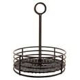 thumbnail image 1 of G.E.T. Round Metal Table Top Condiment Caddy with Number Holder 7.5", Black, 1 of 5