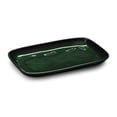 thumbnail image 1 of G.E.T. Rustic Plastic Rectangular Dinner / Serving Platter, 12" x 7.5", Green (Set of 12), 1 of 3