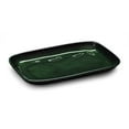 thumbnail image 1 of G.E.T. Rustic Plastic Rectangular Dinner / Serving Platter, 12" x 7.5", Green (Set of 4), 1 of 3