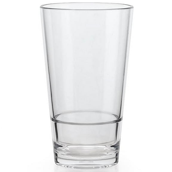 G.E.T. S-17-CL Revo BPA-Free Plastic Stackable Beer Pint Glasses, 16 Ounce, Clear (Set of 12)