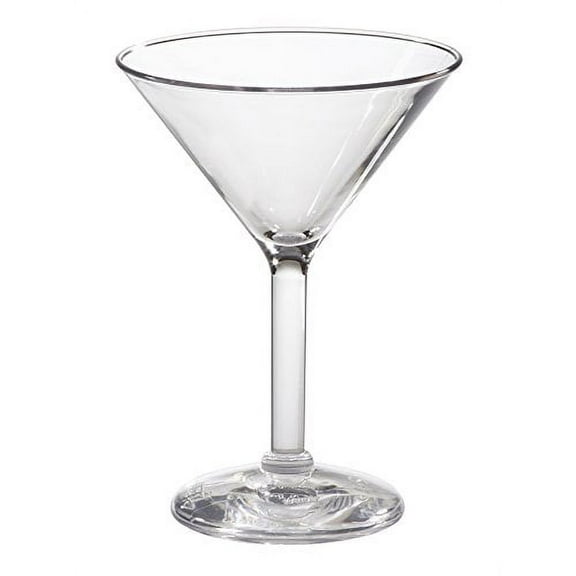 G.E.T. Shatterproof Plastic Martini Cocktail Glasses, 6 Ounce, Clear (Set of 12)