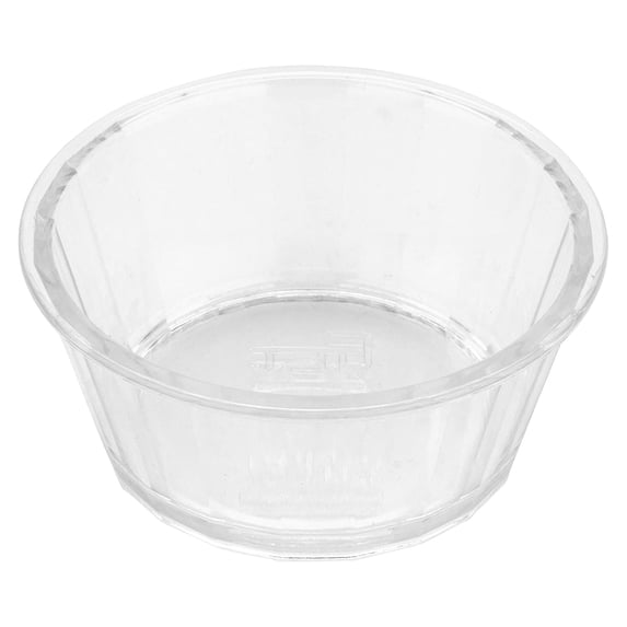 G.E.T. Shatterproof Plastic Fluted Ramekin Condiment Cup, 4 Ounce, Clear (Set of 12)