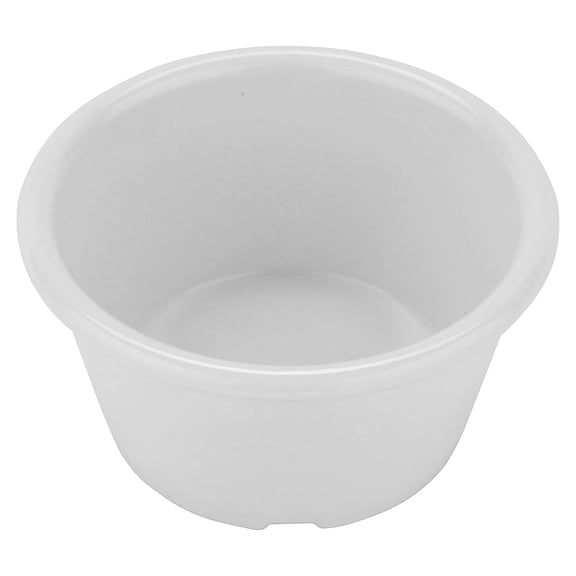 G.E.T. Shatterproof Plastic Smooth Ramekin Condiment Cup, 2.5 Ounce, White (Set of 12)