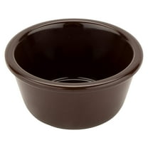 G.E.T. Shatterproof Plastic Smooth Ramekin Condiment Cup, 4 Ounce, Brown (Set of 12)