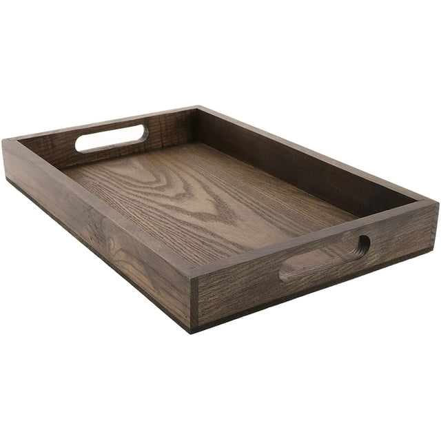 G.E.T Taproot Ash Wood Serving Tray / Ottoman Tray with Handles, 14.25 ...