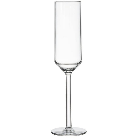 G.E.T. Via™ Heavy-Duty Shatterproof Plastic Champagne Glasses, BPA Free, 6 Ounce, Clear (Set of 4)