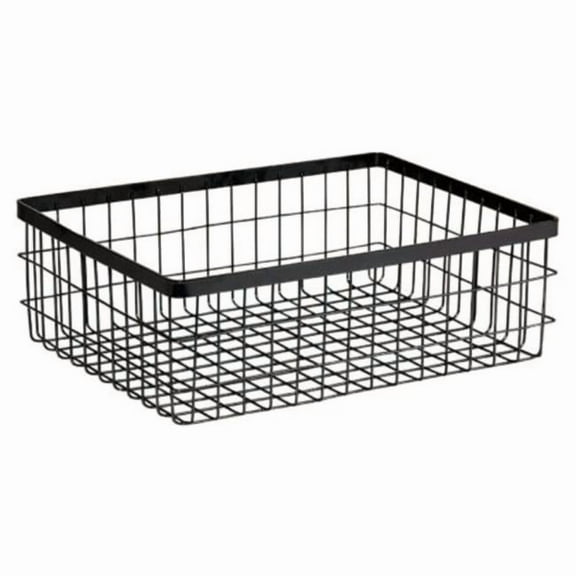 G.E.T. Rectangular Heavy-Duty Iron Wire Utility Storage Basket for Pantry, Storage and More, 12" x 9" x 4"