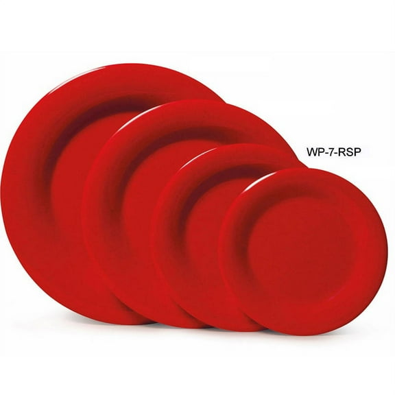 G.E.T. WP-7-RSP Red Sensation Melamine 7.5 Wide Rim Plate - Dozen"