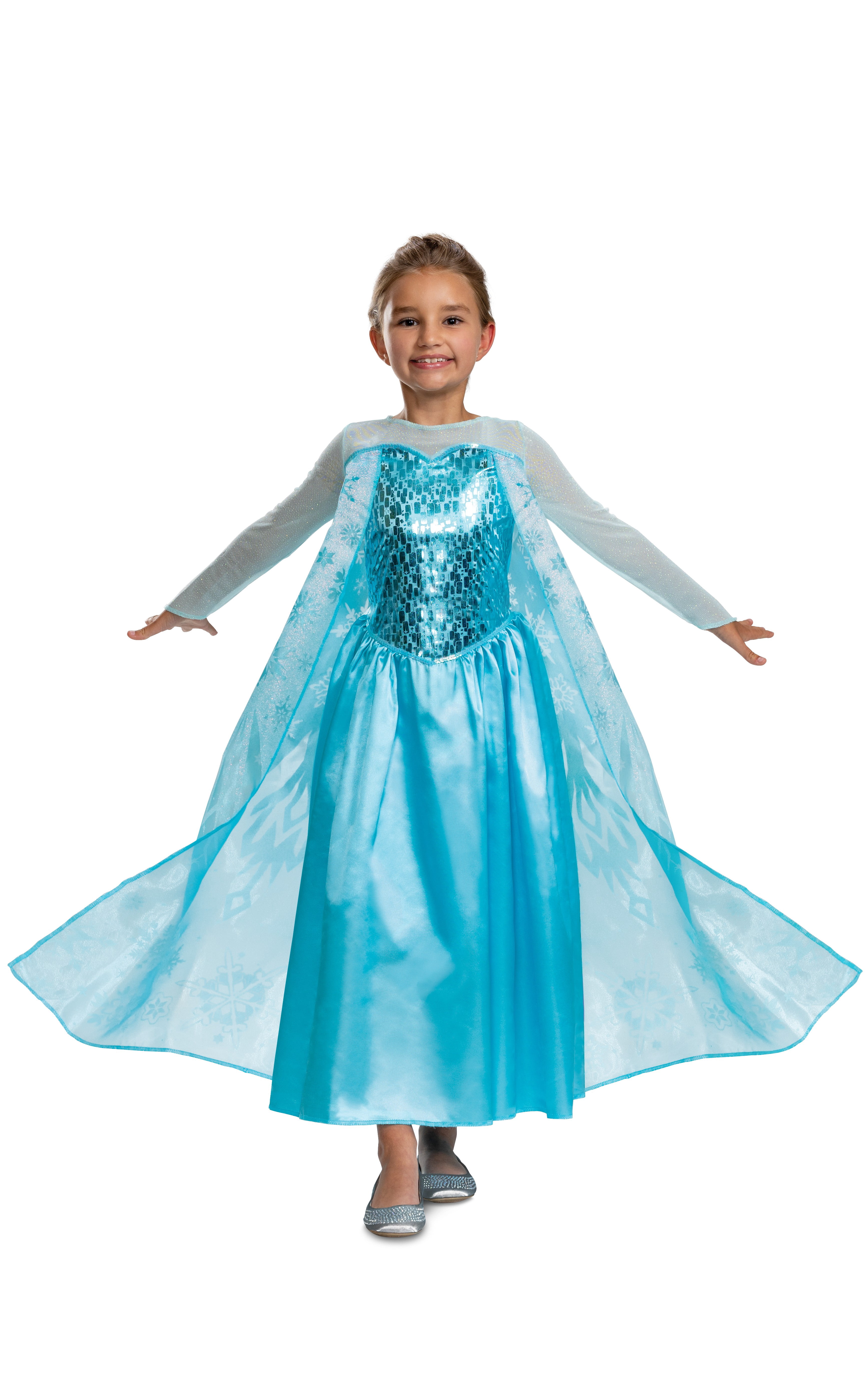 Disney Frozen Elsa Halloween Costume for Children, Girls Size XS (4/5), by Disguise